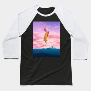 Pink Sunset Baseball T-Shirt